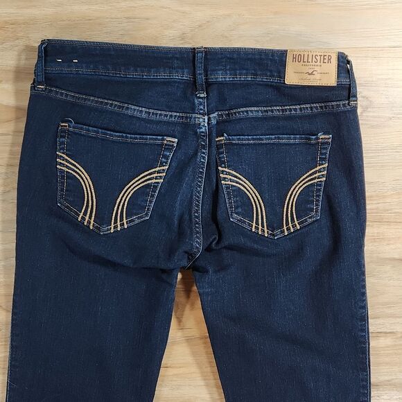 🐞Hollister Dark Blue Long Length Skinny Jeans Size 7/29 Long - Picture 10 of 12